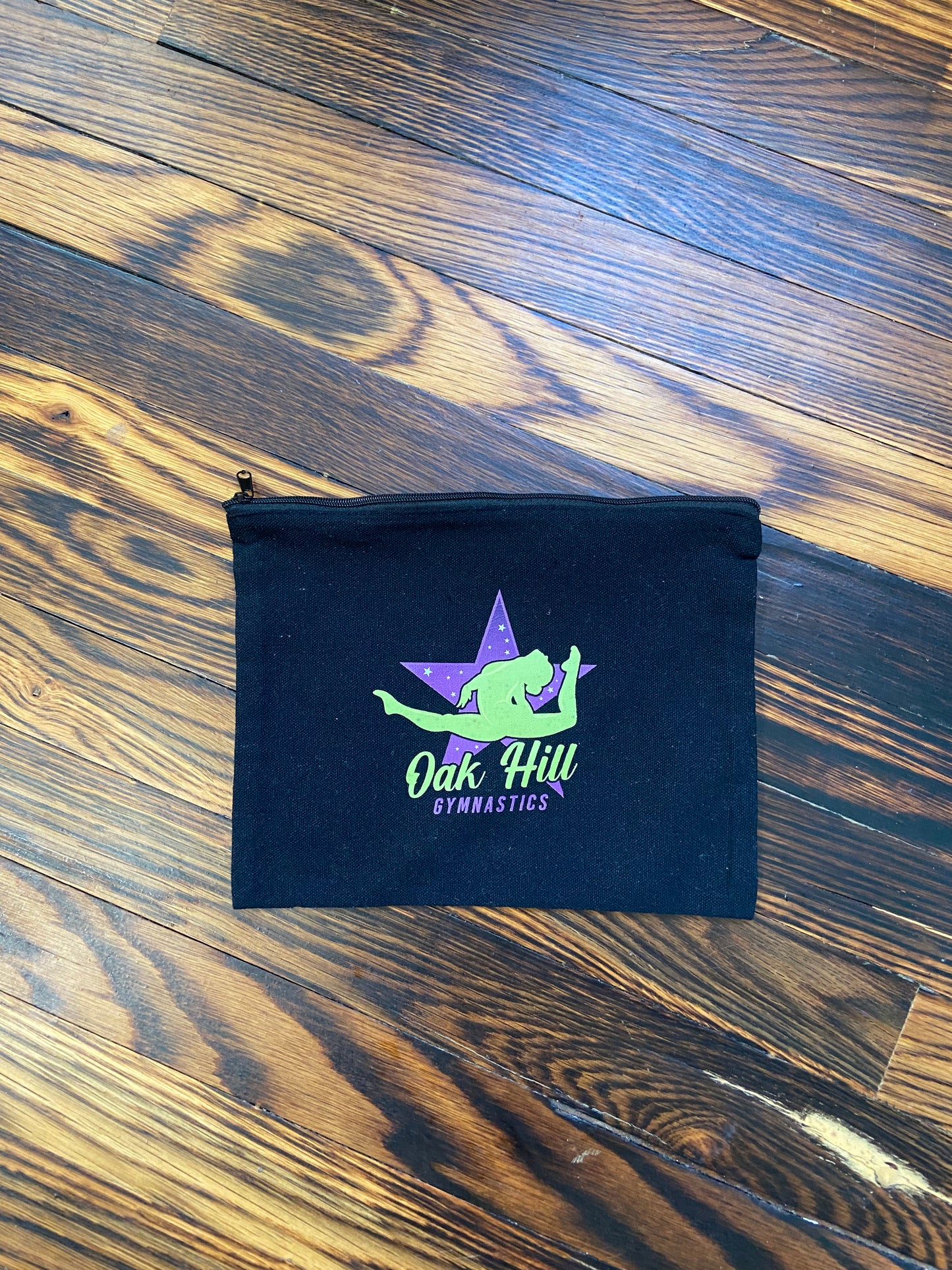 Black Zipper Pouch - Gymnastics